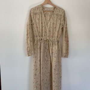 Christy Dawn Long Sleeve Floral Midi Dress